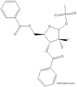Molecular Structure of 12211-11-9 (2-Deoxy-2,2-difluoro-D-ribofuranose-3,5-dibenzoate-1-methanesulfonate)